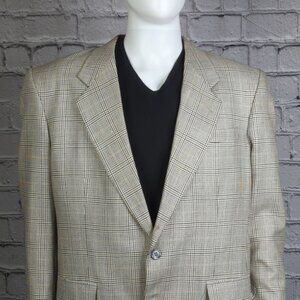 Pierre Balmain Black/White Silk/Wool Blazer, Men's 42R